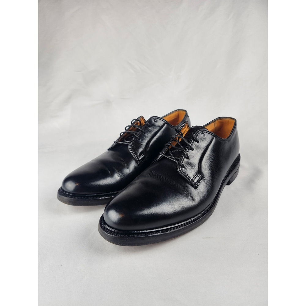 Florsheim Royal Imperial Size 10 Mens Black Leather Plain Toe Derby Dress Shoes